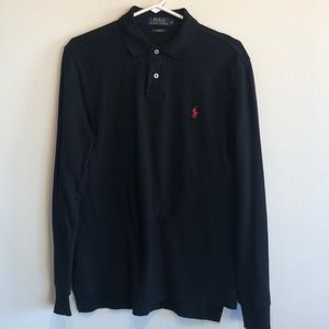 Men’s long sleeve Polo black